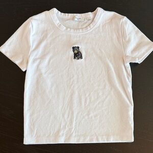 Aritzia Sunday Best BestHug Little Icon T-Shirt White Black Bear Baby Tee